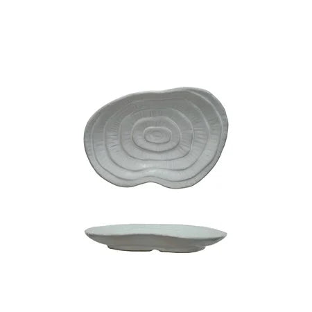 Stoneware Wood Slice Shaped Soap Dish (Each One Will Vary)