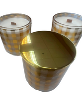 Gold Plaid Aura Candle 8 oz