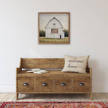 White Summer Flag Barn