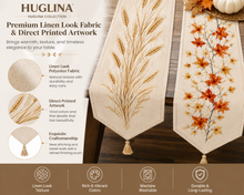Fall themed Table Runner, 13x72 Inch