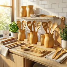 Bamboo Kitchen Utensils Holder