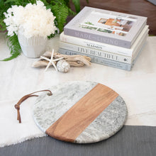 Gray Marble & Acacia Wood Charcuterie Board