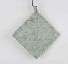 Potholder - Trivet - Slub Chambray Green