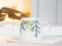 Wide Base Mug w/Cedar Branches
