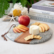 Gray Marble & Acacia Wood Charcuterie Board