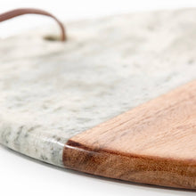 Gray Marble & Acacia Wood Charcuterie Board