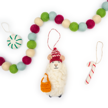 Felt Wool Holiday Sheep Eco Ornament - Sheepy Mouse