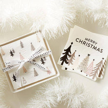 Cocktail Napkin - Merry Christmas Trees