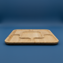 Bamboo Plate | Square with Sections