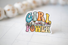 Girl Power, Flowers, Friendship, Vinyl Sticker, 3x3 in.