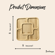 Bamboo Plate | Square with Sections