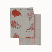 Tea Towel Set/ Herbs Cinnamon