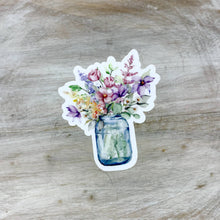 Purple Spring Mason Jar, Sticker, 3x3 inch