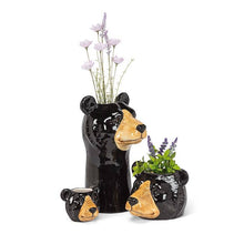 Black Bear Vase-9"H