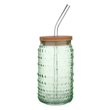 Glass Hobnail Tumbler Sage