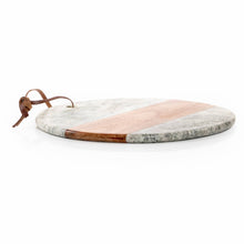 Gray Marble & Acacia Wood Charcuterie Board