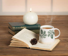 Wide Base Mug ,Pinecones-14oz