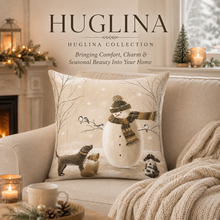 Snowman Friends Throw Pillow