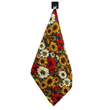 Fall Flower Harvest Farmhouse Kitchen Tea Towel