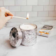 Coconut Wax Candle, 9 oz Ziva Silver