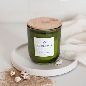 10 oz Green Glass Candle