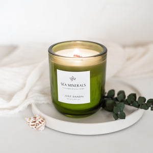 10 oz Green Glass Candle