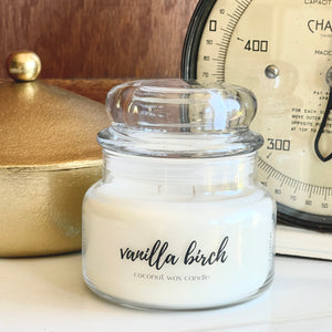 Vanilla Birch Bubble Top Apothecary Candle