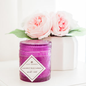 Coconut Wax Candle, 9 oz Ziva Rose Violet