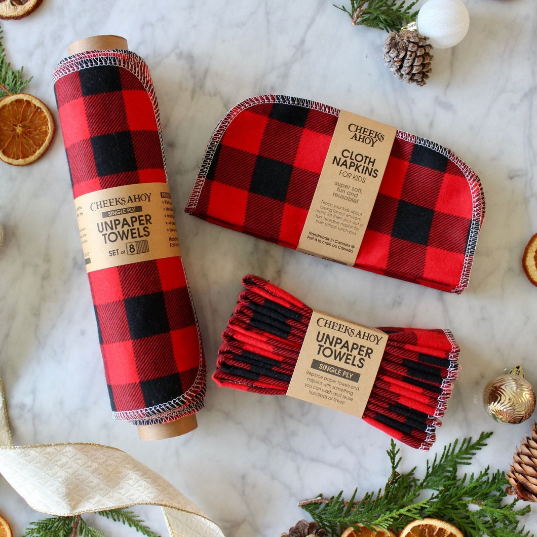 Pre-rolled Unpaper Towels-Plaid Prints